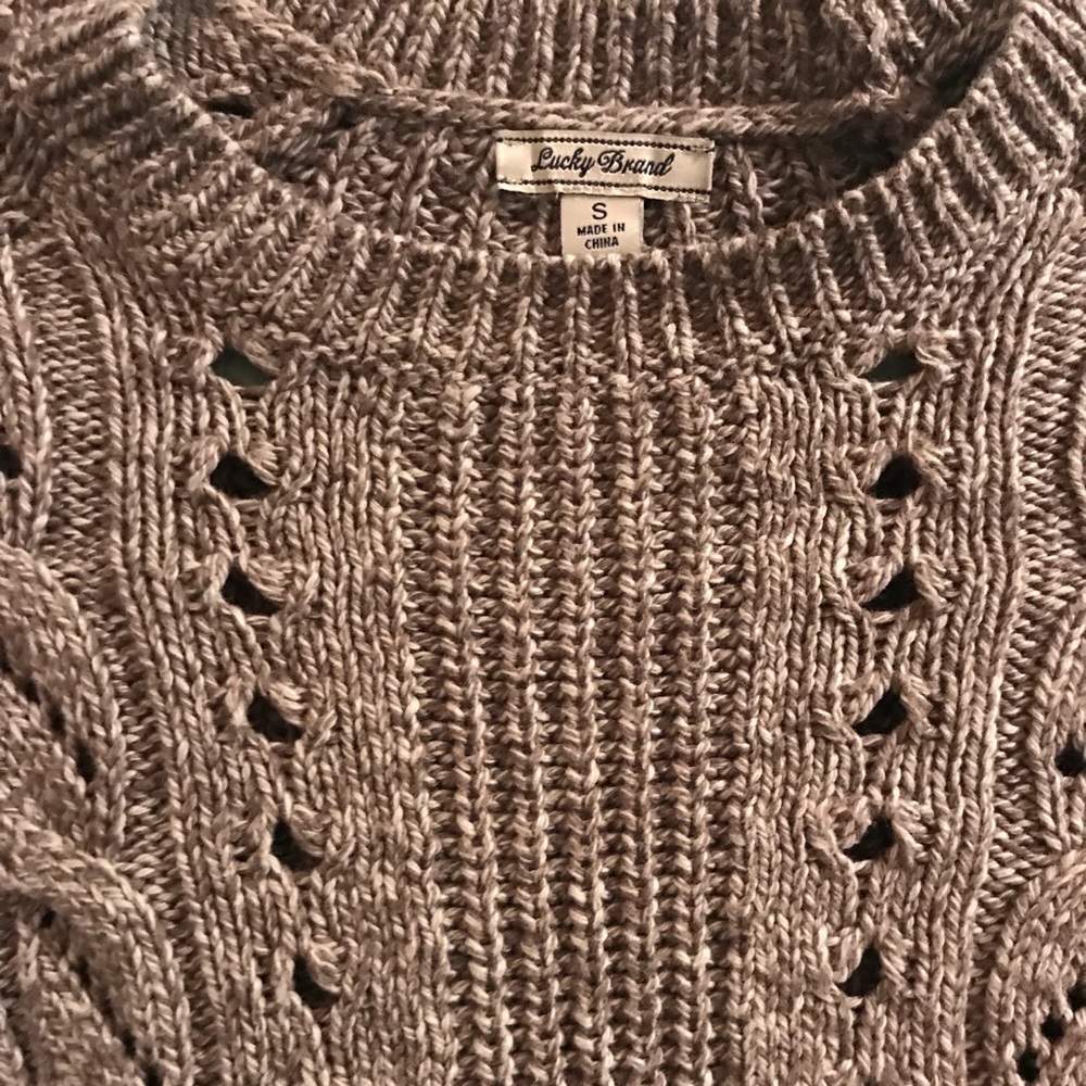 Lucky Brand taupe Sweater for Fall